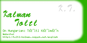 kalman toltl business card